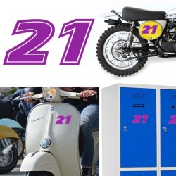 Numero 21 versión eras, pegatina de vinilo