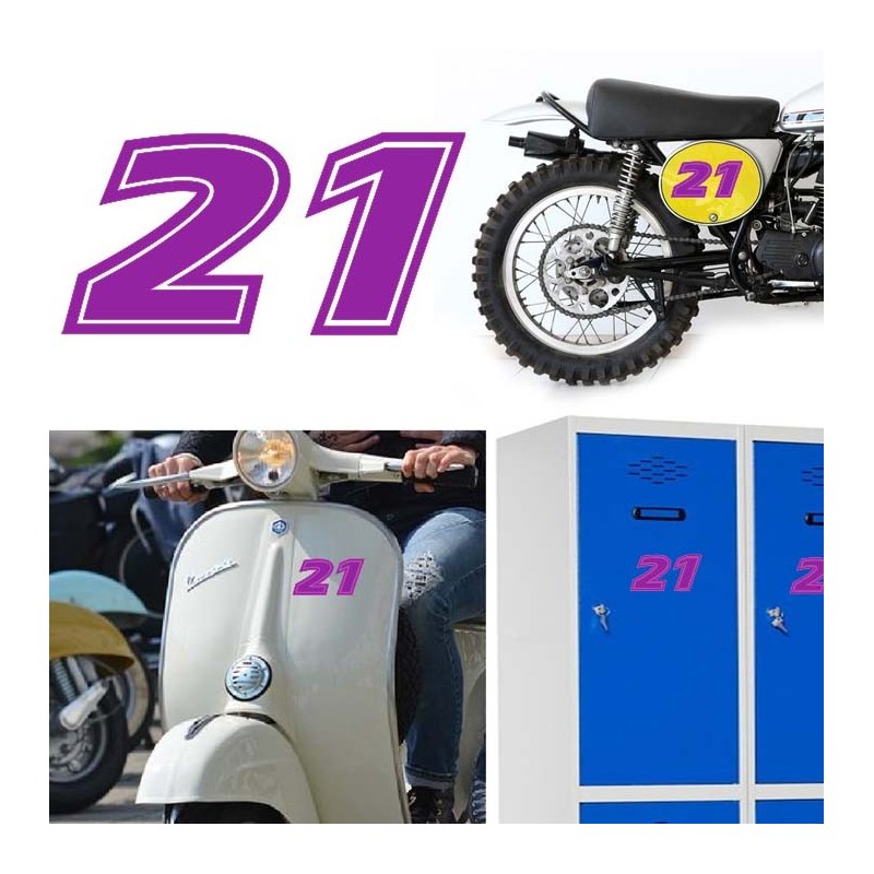 Numero 21 versión eras, pegatina de vinilo