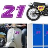 Numero 21 versión eras, pegatina de vinilo