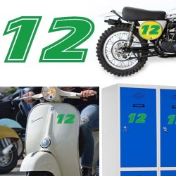 Numero 12 versión eras, pegatina de vinilo