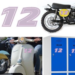 Numero 12 versión eras, pegatina de vinilo