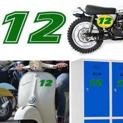 Numero 12 versión eras, pegatina de vinilo