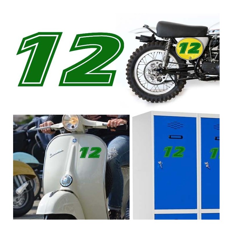Numero 12 versión eras, pegatina de vinilo