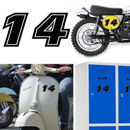Numero 14 versión eras, pegatina de vinilo