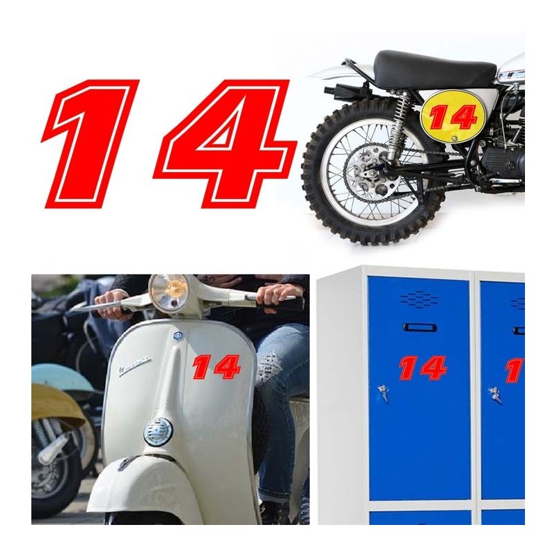 Numero 14 versión eras, pegatina de vinilo