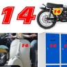 Numero 14 versión eras, pegatina de vinilo