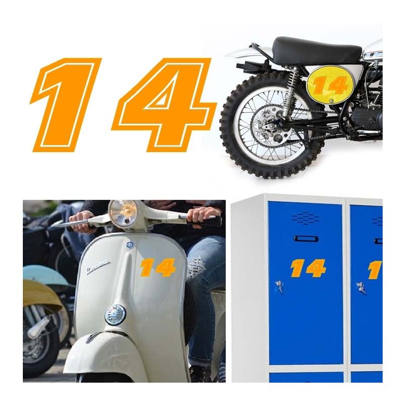 Numero 14 versión eras, pegatina de vinilo