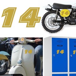 Numero 14 versión eras, pegatina de vinilo