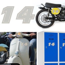 Numero 14 versión eras, pegatina de vinilo