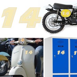 Numero 14 versión eras, pegatina de vinilo