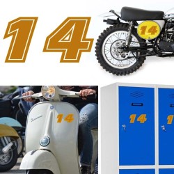 Numero 14 versión eras, pegatina de vinilo