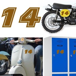 Numero 14 versión eras, pegatina de vinilo