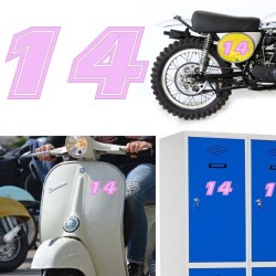 Numero 14 versión eras, pegatina de vinilo