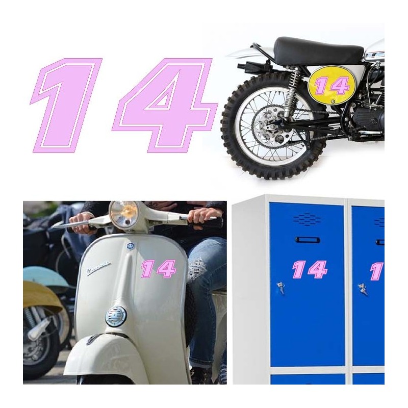 Numero 14 versión eras, pegatina de vinilo