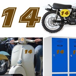 Numero 14 versión eras, pegatina de vinilo