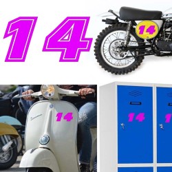 Numero 14 versión eras, pegatina de vinilo