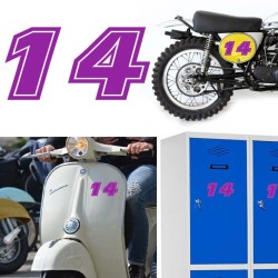 Numero 14 versión eras, pegatina de vinilo