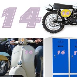 Numero 14 versión eras, pegatina de vinilo