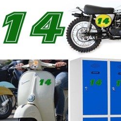 Numero 14 versión eras, pegatina de vinilo