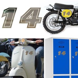 Numero 14 versión eras, pegatina de vinilo