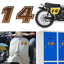 Numero 14 versión eras, pegatina de vinilo