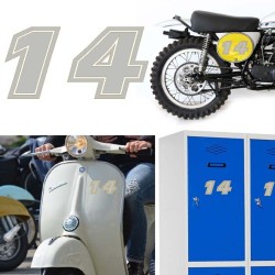 Numero 14 versión eras, pegatina de vinilo