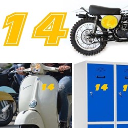 Numero 14 versión eras, pegatina de vinilo
