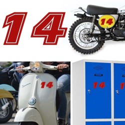 Numero 14 versión eras, pegatina de vinilo