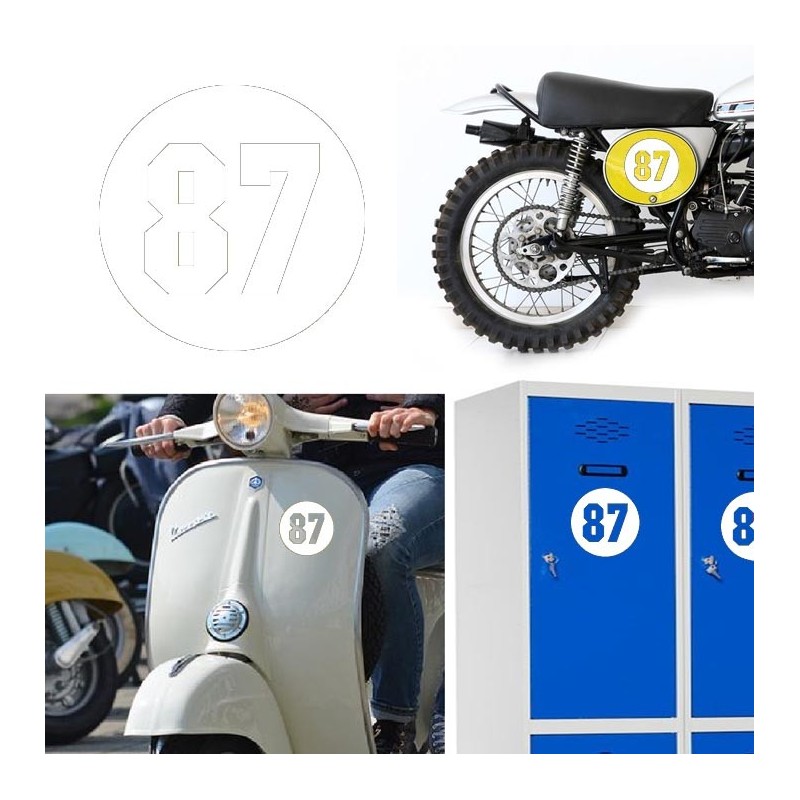 Numero 87 versión via, pegatina de vinilo