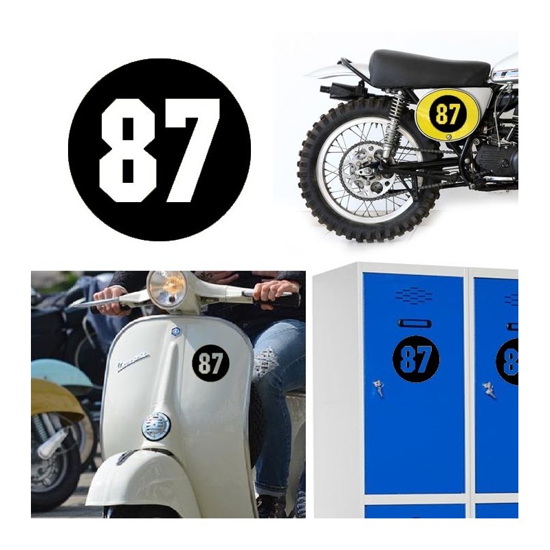 Numero 87 versión via, pegatina de vinilo