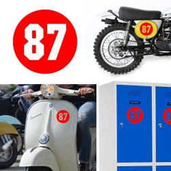 Numero 87 versión via, pegatina de vinilo