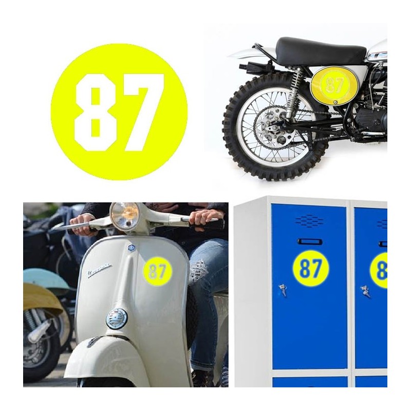 Numero 87 versión via, pegatina de vinilo