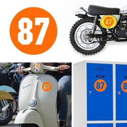 Numero 87 versión via, pegatina de vinilo