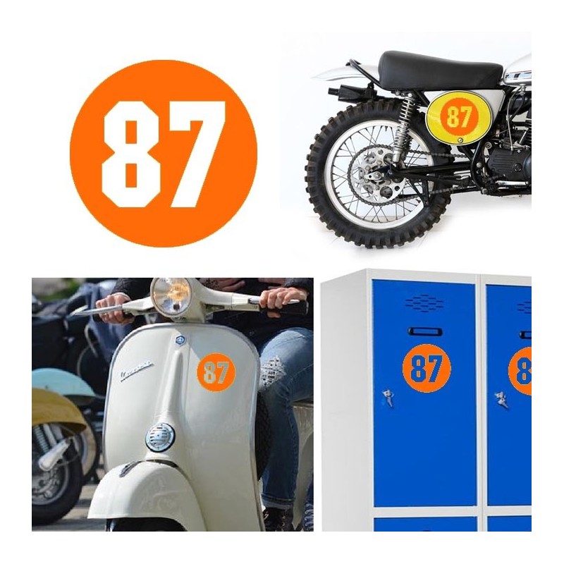 Numero 87 versión via, pegatina de vinilo