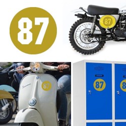Numero 87 versión via, pegatina de vinilo