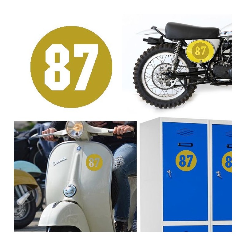 Numero 87 versión via, pegatina de vinilo