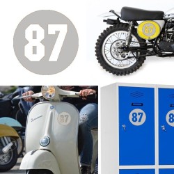 Numero 87 versión via, pegatina de vinilo