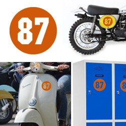 Numero 87 versión via, pegatina de vinilo