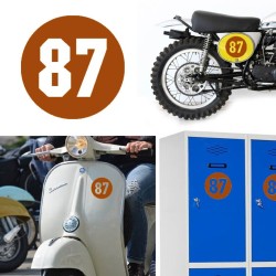 Numero 87 versión via, pegatina de vinilo