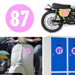 Numero 87 versión via, pegatina de vinilo