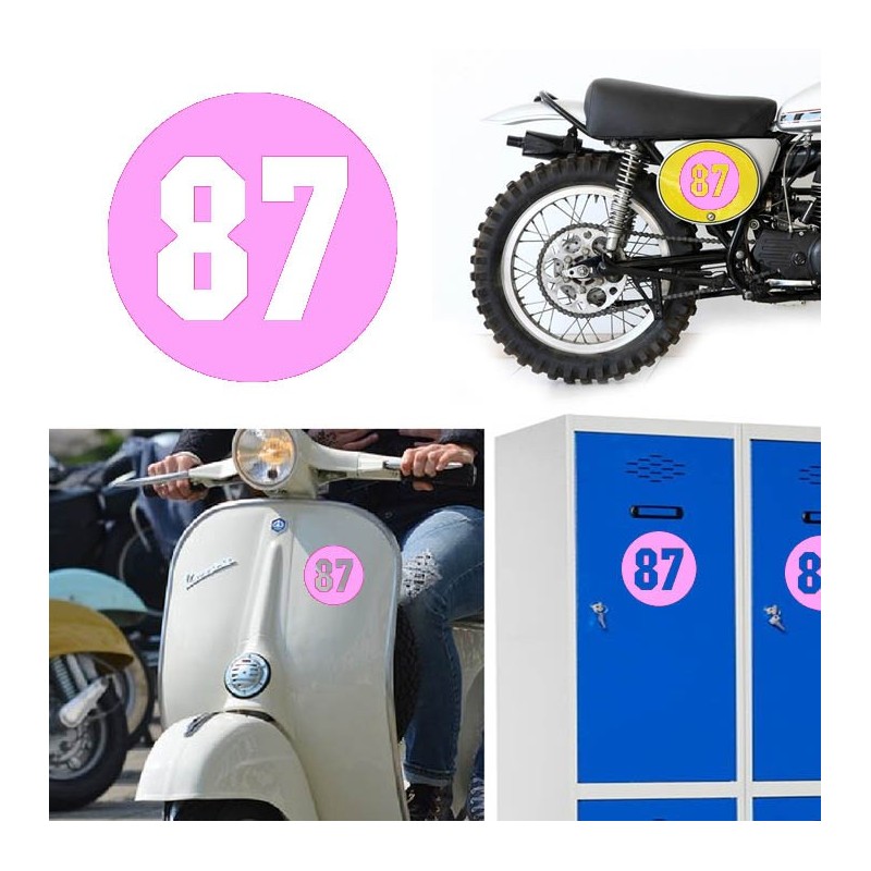 Numero 87 versión via, pegatina de vinilo