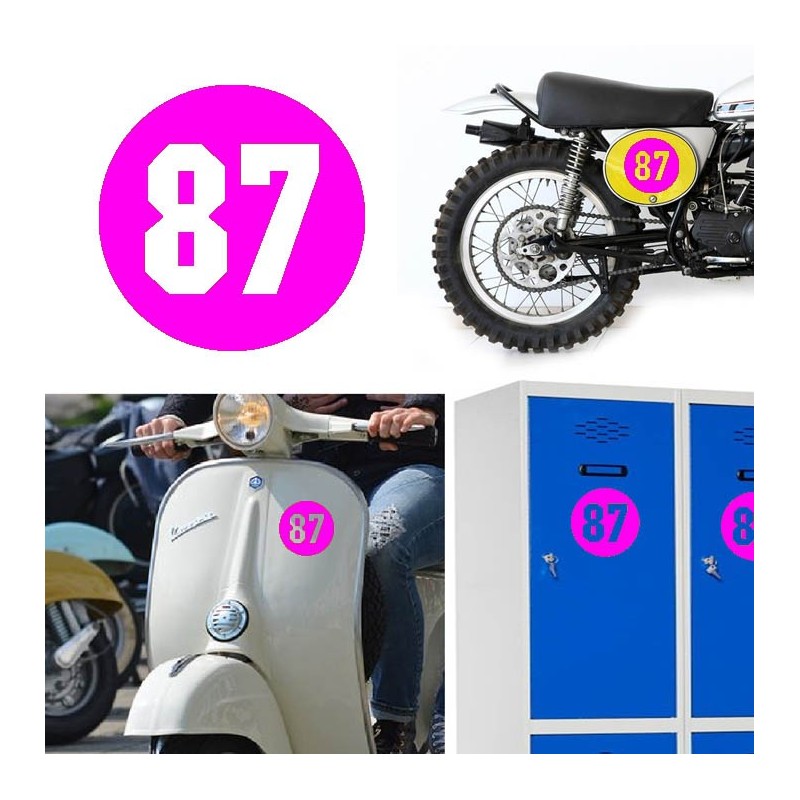 Numero 87 versión via, pegatina de vinilo