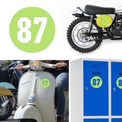 Numero 87 versión via, pegatina de vinilo