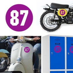 Numero 87 versión via, pegatina de vinilo