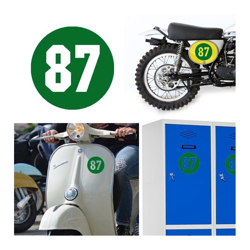 Numero 87 versión via, pegatina de vinilo