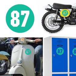 Numero 87 versión via, pegatina de vinilo