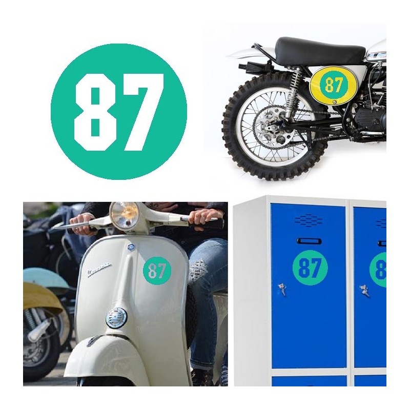 Numero 87 versión via, pegatina de vinilo