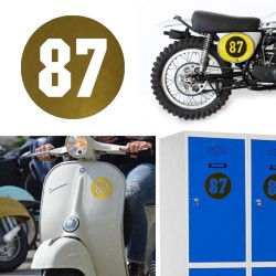 Numero 87 versión via, pegatina de vinilo