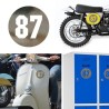 Numero 87 versión via, pegatina de vinilo