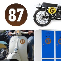 Numero 87 versión via, pegatina de vinilo